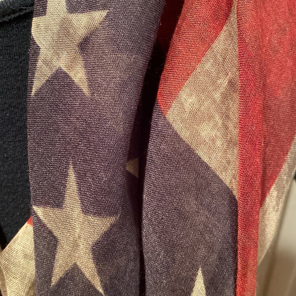 Independence Day iAmericana scarf or wrap . 
RED WHITE AND BLUE aged look - Picture 6 of 7